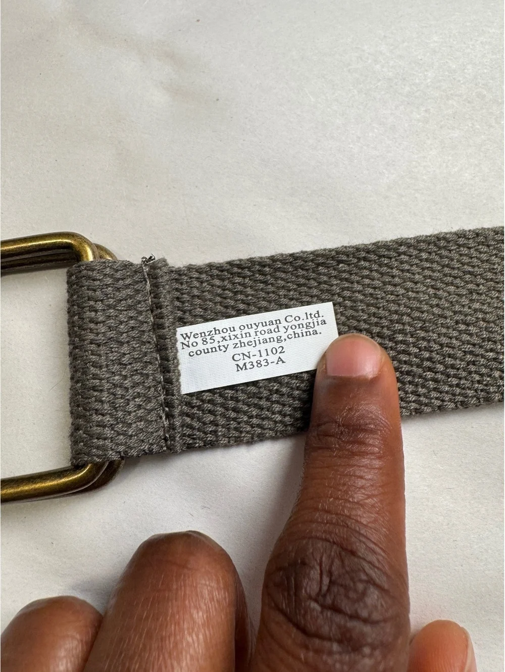 Y2K unisex khaki Canvas utility Skater Belt fits L-XL adjustable